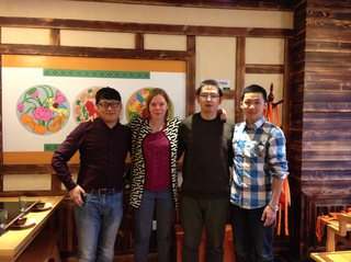 great hot pot lunch with Roger, Mr. Zhou and Carson