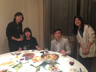 Dinner with Professor Liou Guo his wife, Shelley and Mike